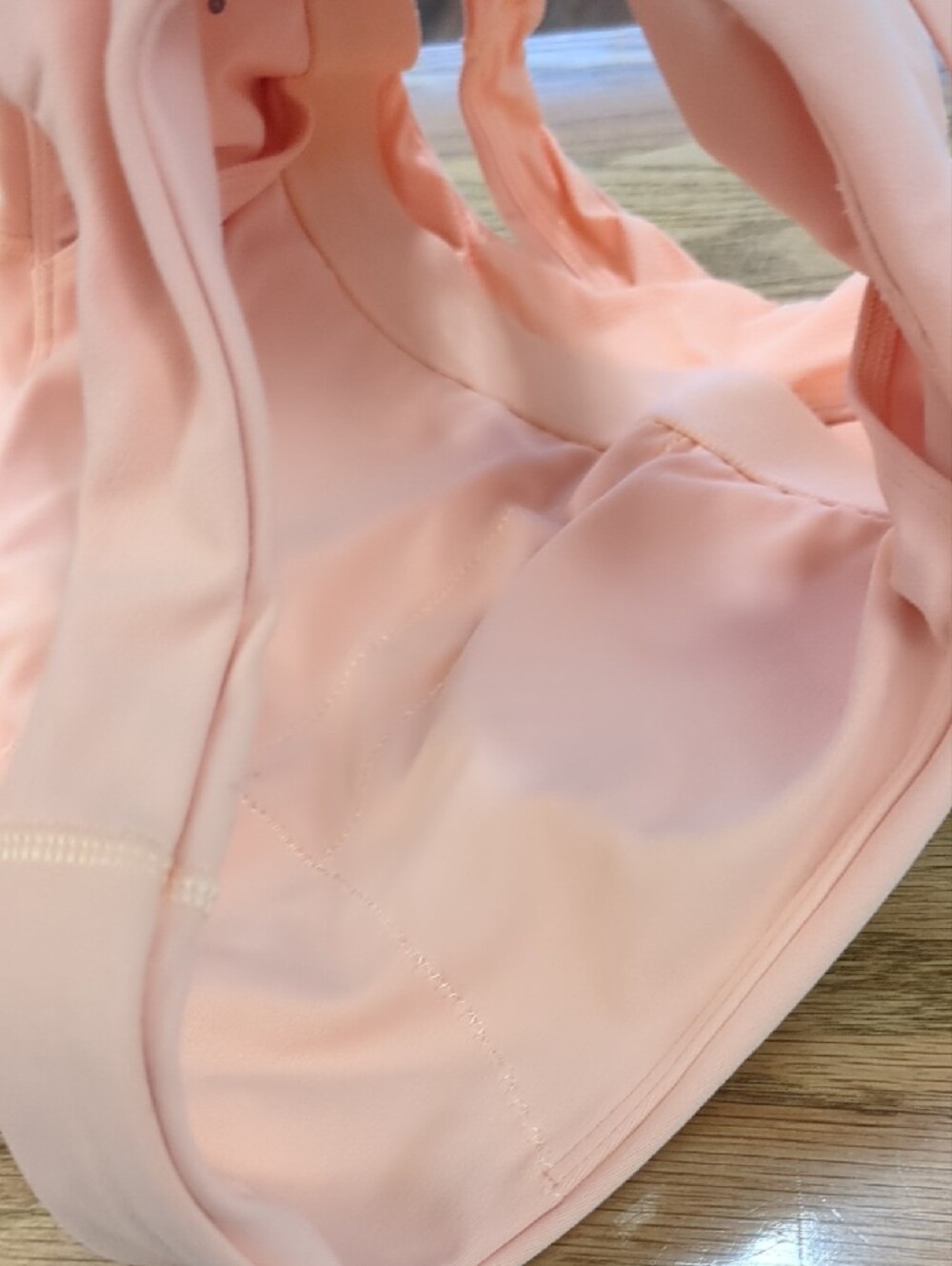 Athleta Light Peach Racerback Crop Top - Picture 4 of 5
